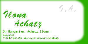 ilona achatz business card